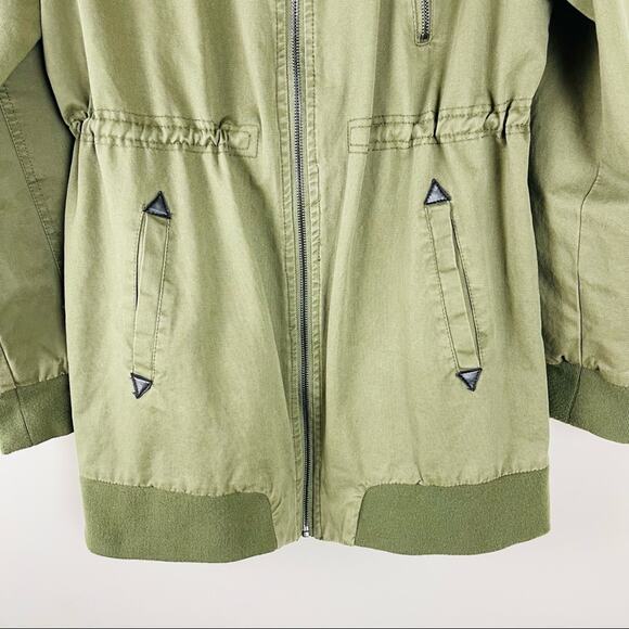 Thread & Supply green lightweight cinch waist cargo utility zip jacket small - Picture 4 of 6